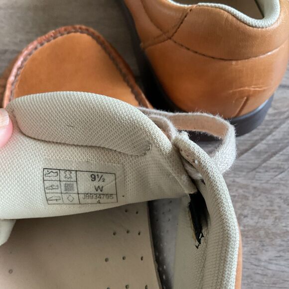 SAS Take Time Tan Moc Toe Comfort Lace Up Oxford Shoes Women's 9.5 W - Picture 7 of 7